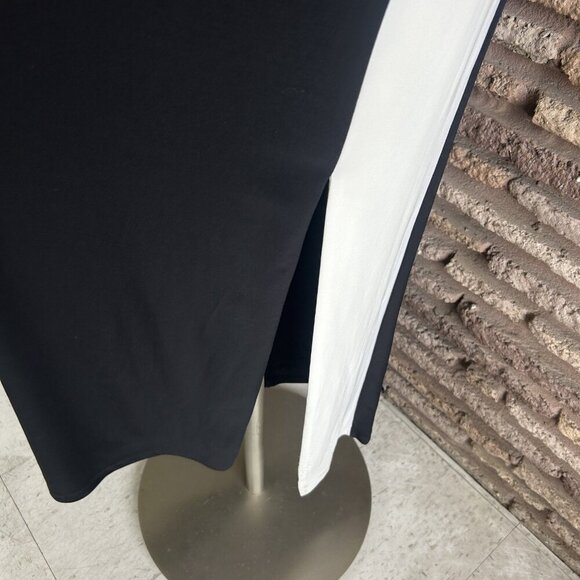 Lauren Ralph Lauren Formal Black Colorblock Off Shoulder Jersey Evening Dress - Picture 12 of 14